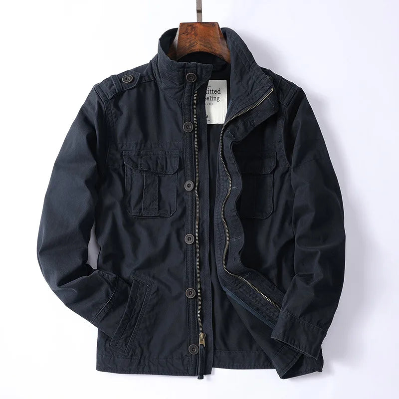Veste Cargo en Denim pour Homme - Style Rétro avec Poches Multiples BLACKBEARD OUTDOOR INDUSTRIES