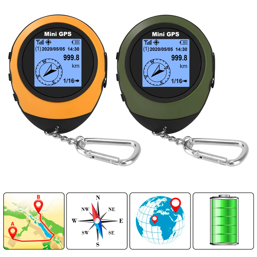 Mini GPS Portable de Haute Précision - boussole , Altimètre, Localisateur, Navigateur pour Sports de Plein Air, Voyage et Randonnée - BLACKBEARD OUTDOOR INDUSTRIES