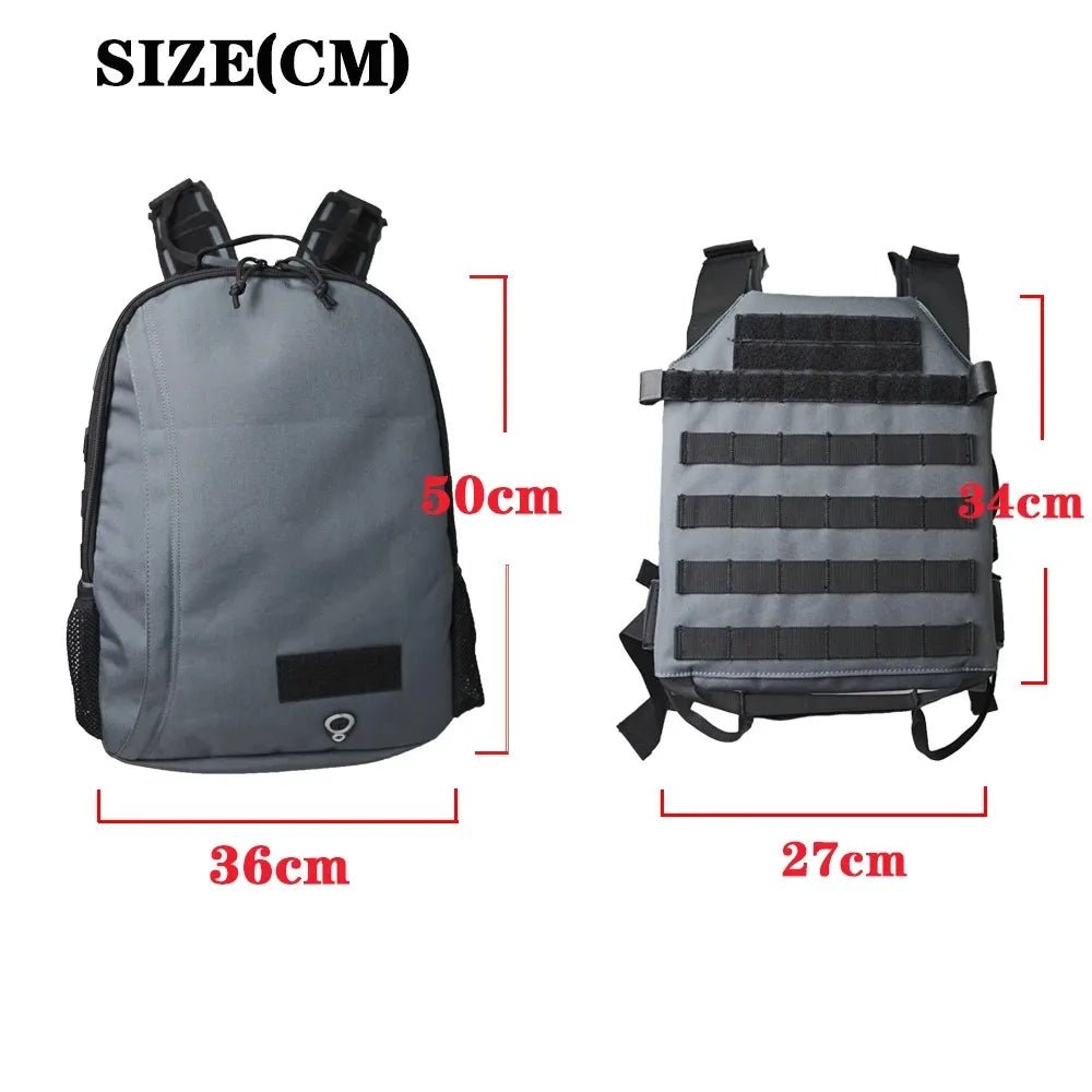 SOETAC sac à dos porte plaque 2‑en‑1 — gilet tactique MOLLE 1000D, plaques 27×34 cm, convertible chest rig/pack de réponse rapide - BLACKBEARD OUTDOOR INDUSTRIES