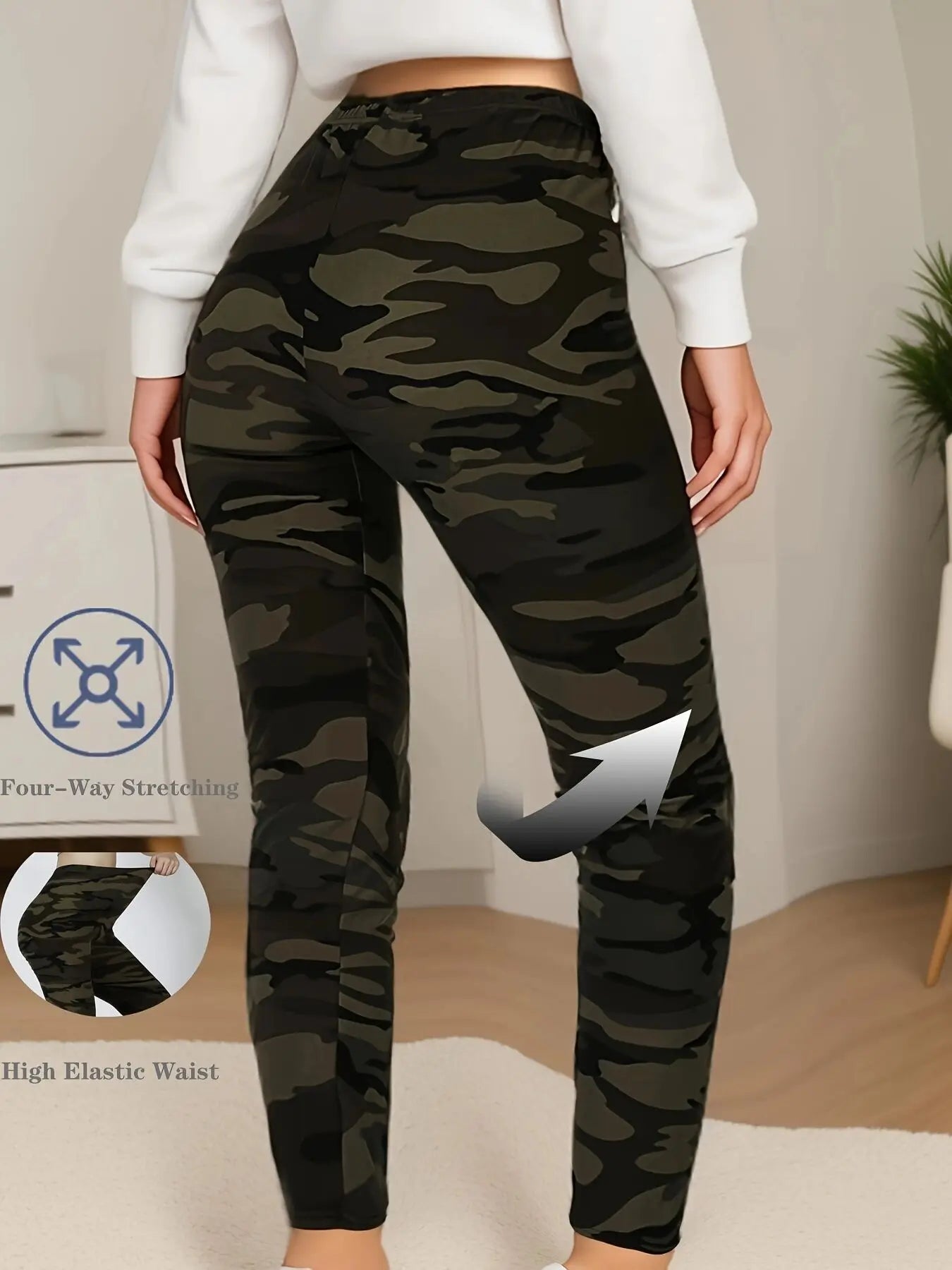 CUHAKCI Leggings Femme Grande Taille | Camouflage Vert Armée | Taille Haute | Ultra Stretch | Confort & Style - BLACKBEARD OUTDOOR INDUSTRIES