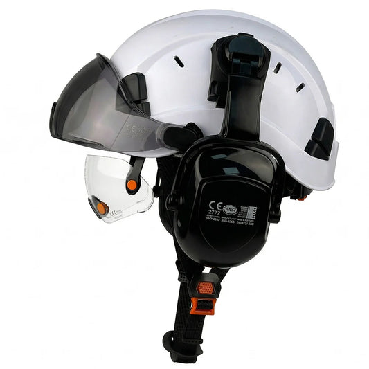 Casque de Sécurité ABS Pompier & Sauvetage — Visière, Cache-Oreilles CE/ANSI - BLACKBEARD OUTDOOR INDUSTRIES