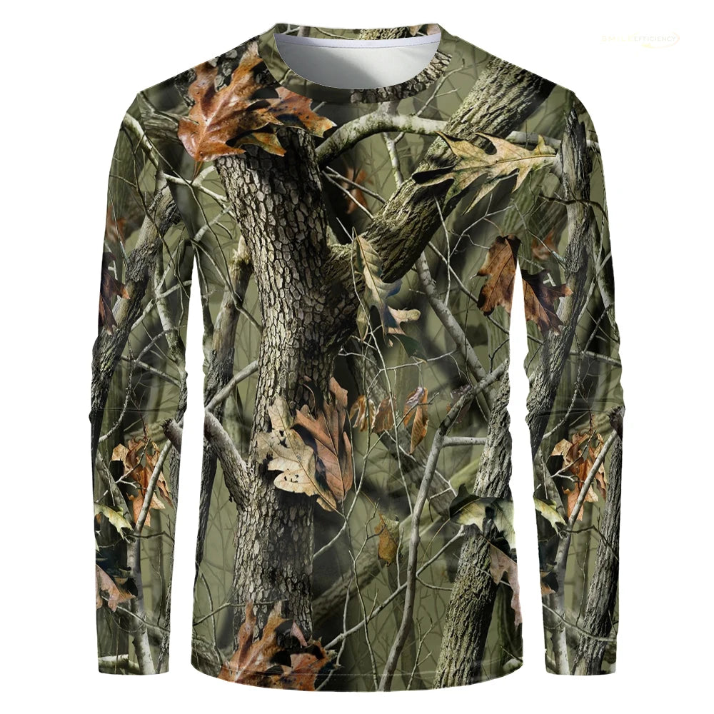 T-Shirt Camouflage Homme Manches Longues – Séchage Rapide, Pêche Chasse Randonnée | S-5XL - BLACKBEARD OUTDOOR INDUSTRIES