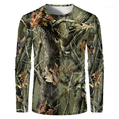 T-Shirt Camouflage Homme Manches Longues – Séchage Rapide, Pêche Chasse Randonnée | S-5XL - BLACKBEARD OUTDOOR INDUSTRIES
