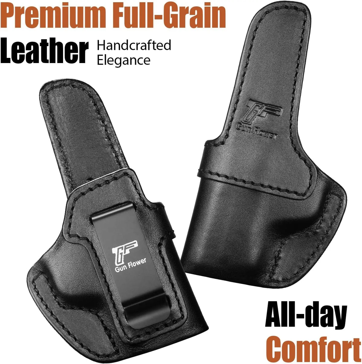 Holster IWB cuir pour S&W Bodyguard 2.0 droitier