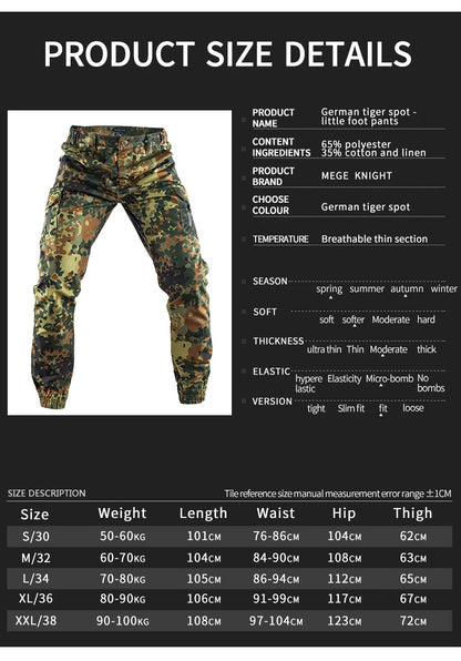 Pantalon Cargo Tactique Homme MEGE – Joggers Outdoor, Randonnée, Travail, Chasse - BLACKBEARD OUTDOOR INDUSTRIES