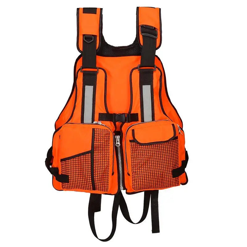 Gilet de pêche multi-poches réglable en polyester