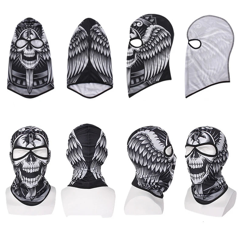 Cagoule Tactique Skull Couvre-Visage Intégral Coupe-Vent – Doublure Casque Moto & Vélo – Nylon/Polyester – 7 Coloris