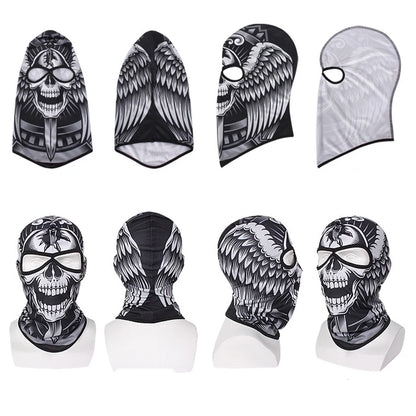Cagoule Tactique Skull Couvre-Visage Intégral Coupe-Vent – Doublure Casque Moto & Vélo – Nylon/Polyester – 7 Coloris