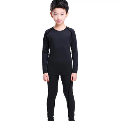 Tenue Sport Enfant Compression – Maillot Manches Longues Séchage Rapide