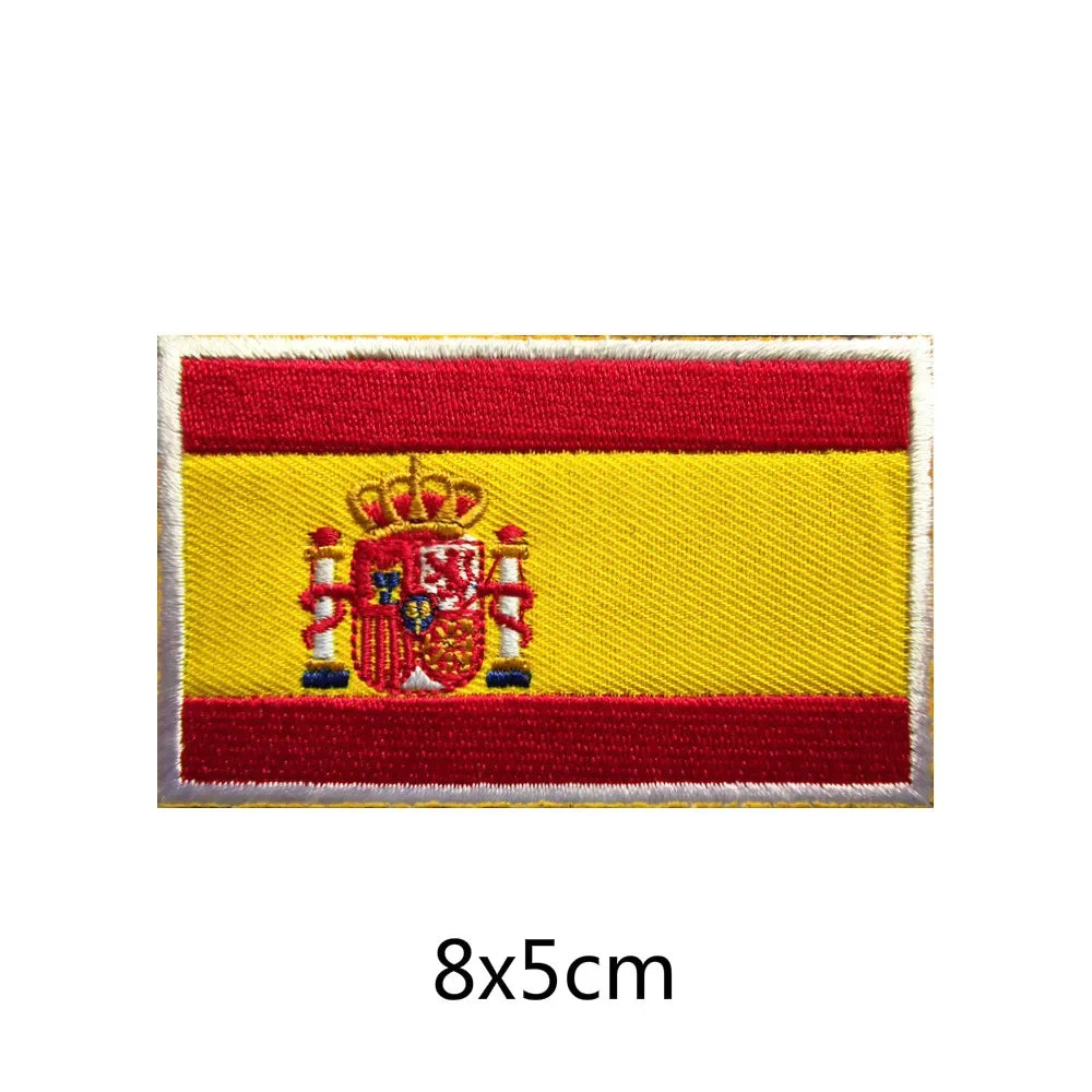 Patch Brodé Drapeau Espagnol – Patch Velcro 3D Écologique, Idéal pour Vêtements, Sacs, Accessoires et DIY - BLACKBEARD OUTDOOR INDUSTRIES