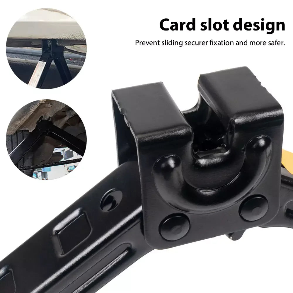 Cric Mécanique 2-en-1 avec Clé à Cliquet – 1.5T / 2.5T | Outil de Levage Pliable pour Voiture - BLACKBEARD OUTDOOR INDUSTRIES