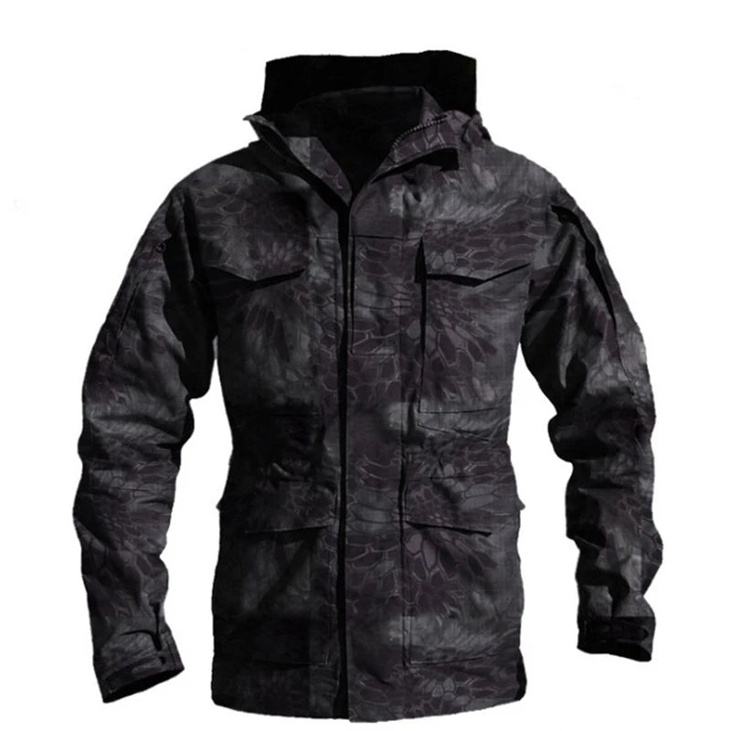 Veste M65 Militaire Homme | Coupe-Vent Tactique Étanche avec Capuche – Hiver/Automne - BLACKBEARD OUTDOOR INDUSTRIES