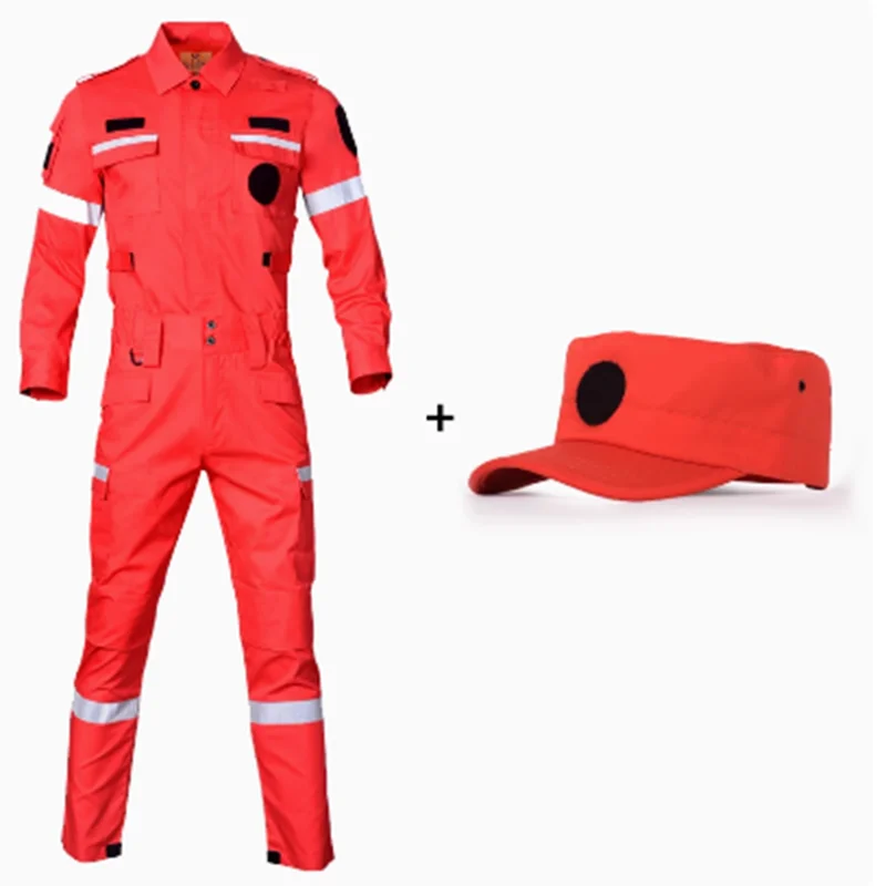 Tenue de secours homme à bandes réfléchissantes