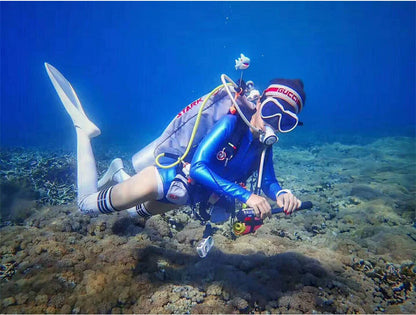 Combinaison Bikini Néoprène Femme 2MM avec Bas – Maillot de Bain Longues Manches Surf, Plongée, Snorkeling, Natation - BLACKBEARD OUTDOOR INDUSTRIES