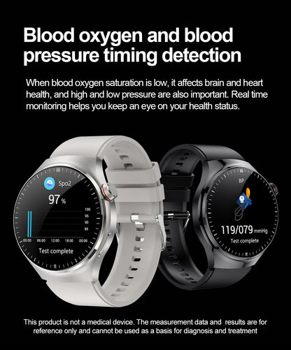 Montre Connectée Médicale GUHUAVMI TK26 – ECG+PPG – Uric Acid, Température, Lipides, Appels Bluetooth – Écran AMOLED 1.43” – Étanche IP68 - BLACKBEARD OUTDOOR INDUSTRIES