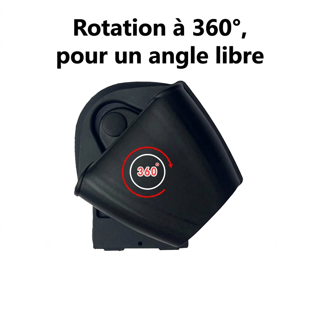 Étui porte-menottes rotatif 360° en nylon, ceinture ou gilet