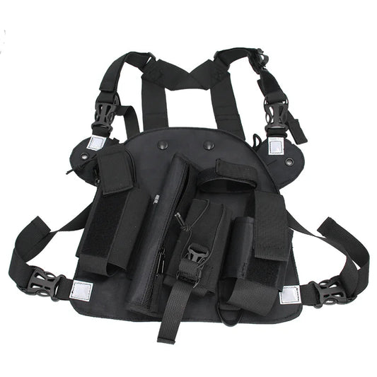 XIERDE Walkie Talkie Radio Holster & Chest Rig - Nylon Radio Case BLACKBEARD OUTDOOR INDUSTRIES