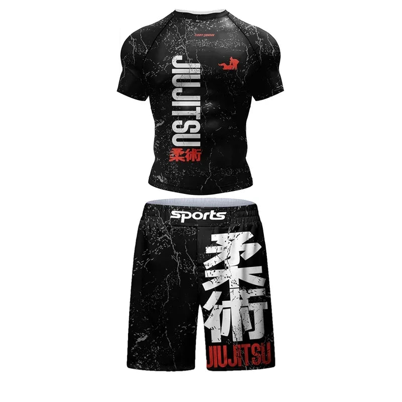 Ensemble de Rashguard Jiu Jitsu MMA pour Hommes BLACKBEARD OUTDOOR INDUSTRIES