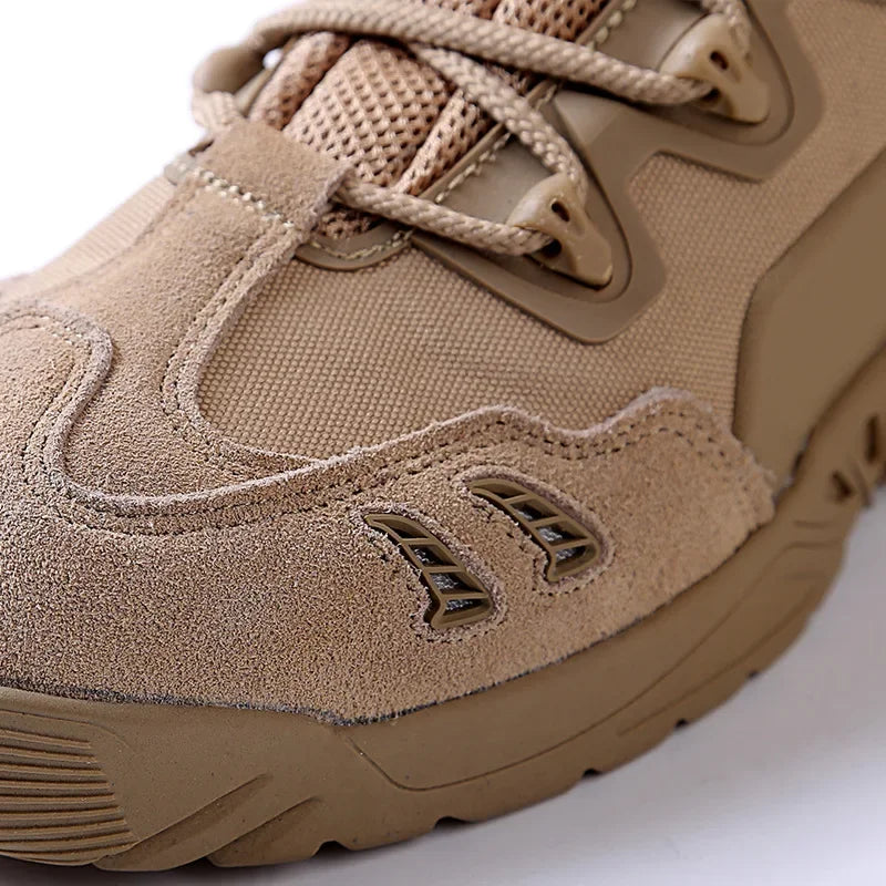 Rangers Tactiques en Cuir Homme - Desert Boots Respirantes et Antidérapantes