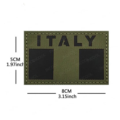 Patch Drapeau Réfléchissant Tactique – Badge Militaire Velcro, 29 Pays, 8x5 cm