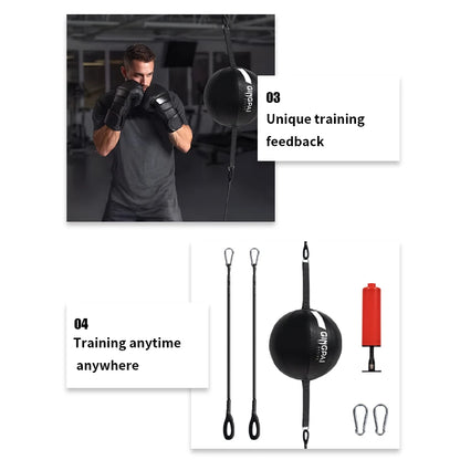 Speed Ball de Boxe Cuir PU avec Pivot – Sac de Frappe Réaction, Entraînement Vitesse & Réflexes | 12 Coloris - BLACKBEARD OUTDOOR INDUSTRIES