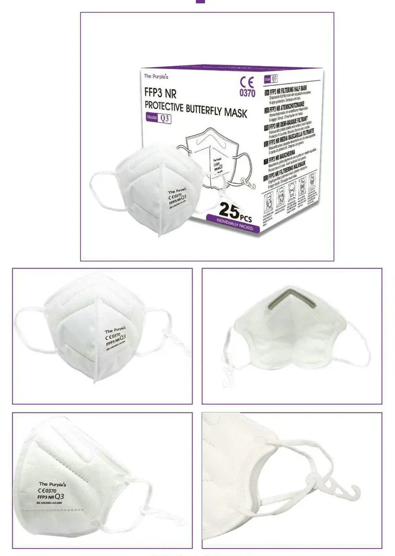 Masque FFP2 KN95 5 Couches CE – Protection Respiratoire Poussières, Fumées & Incendie - BLACKBEARD OUTDOOR INDUSTRIES