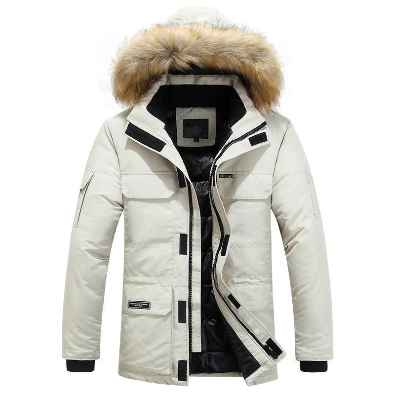 Manteau Hiver Homme WINSTAND - Veste Casual à Capuche, Zip, Poches et Doublure en Polyester BLACKBEARD OUTDOOR INDUSTRIES