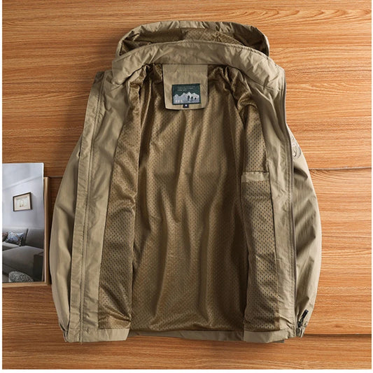 Veste Homme de Randonnée Étanche DIMUSI Coupe-Vent Respirant - BLACKBEARD OUTDOOR INDUSTRIES