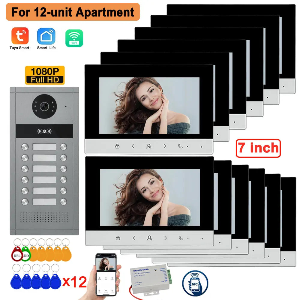 Interphone Vidéo Connecté LCD Multi-Appartement — Visiophone HD HSmartcam - BLACKBEARD OUTDOOR INDUSTRIES