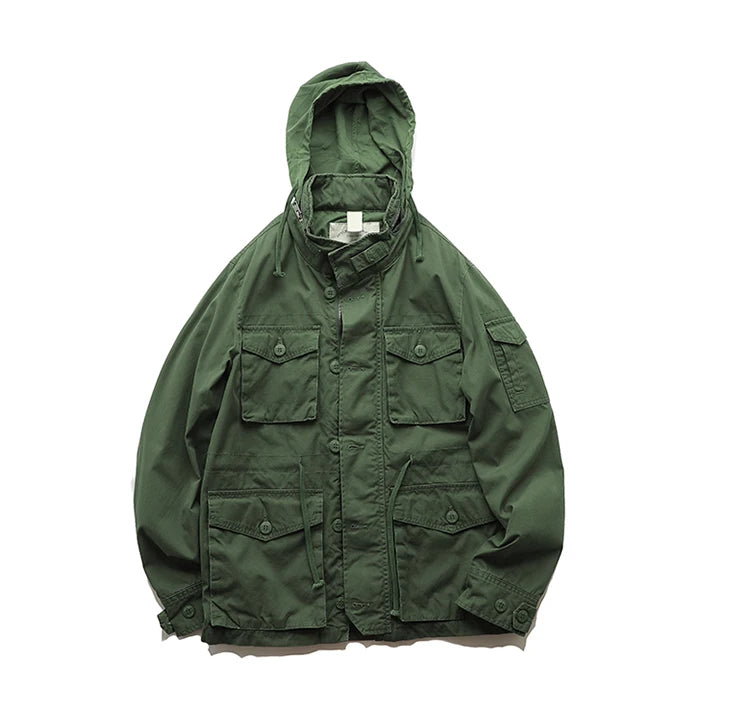 Veste militaire matelassée homme à capuche amovible