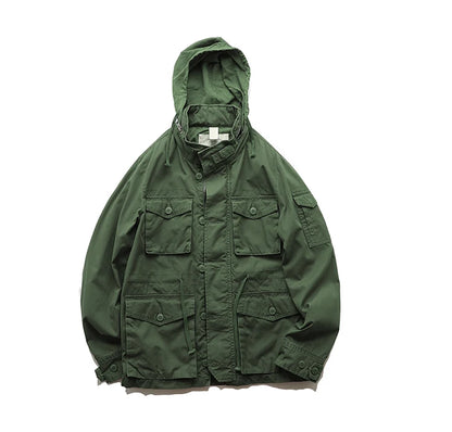 Veste militaire matelassée homme à capuche amovible