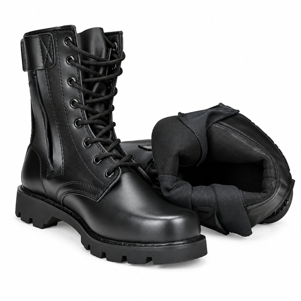 Bottines Tactiques Militaires Homme - Imperméables, Cuir Fendu Hiver