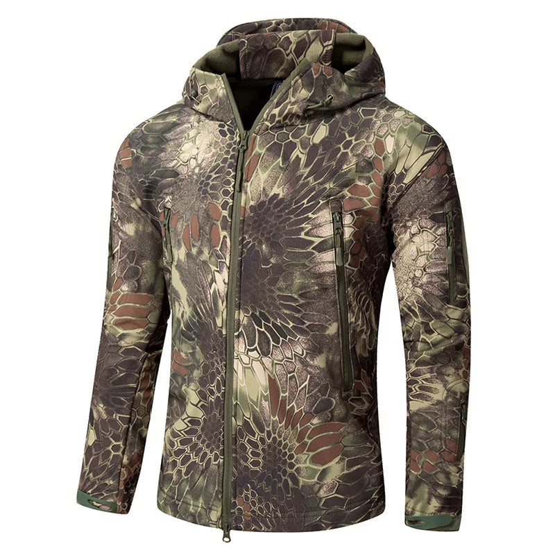 Outdoor TAD Men Military Tactical Hiking Jacket Lurker Shark Skin Softshell Outdoor Hunting Coat Hooded Multicam Camo Outerwear BLACKBEARD OUTDOOR INDUSTRIES