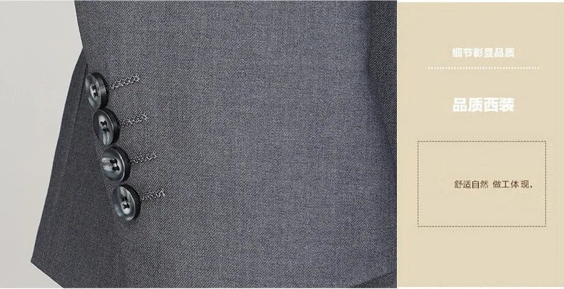 Costume Homme Slim Fit à Deux Boutons – Costume Professionnel et Élégant avec Pantalon Inclus (Tailles S-6XL) BLACKBEARD OUTDOOR INDUSTRIES