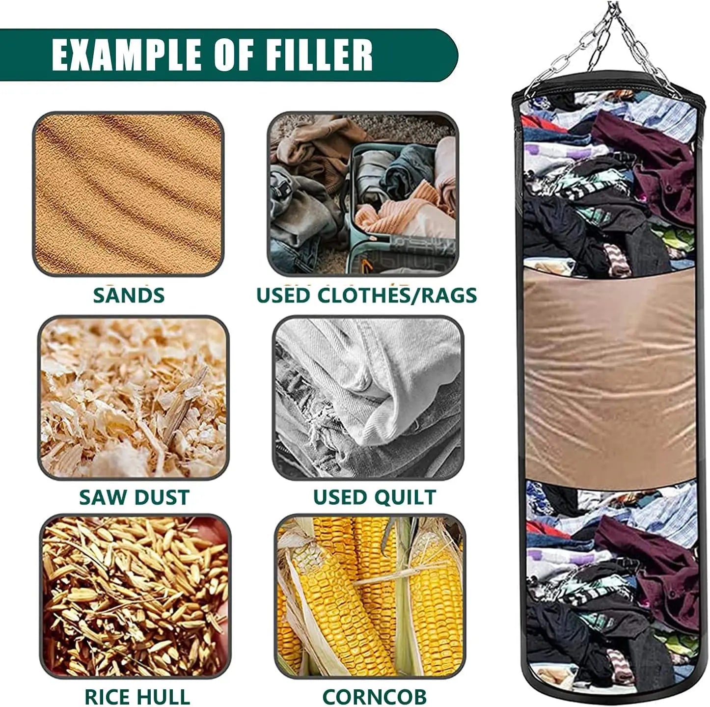 Sac de Boxe Creux en Tissu Oxford - Set pour Adultes et Jeunes BLACKBEARD OUTDOOR INDUSTRIES