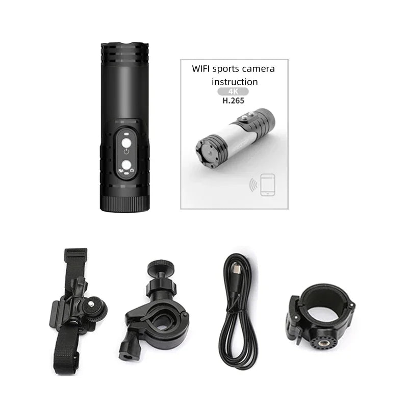 Caméra Sport 4K WiFi Luxuglow – Étanche IP66, Grand Angle 120°, Stabilisation Vidéo Ma boutique