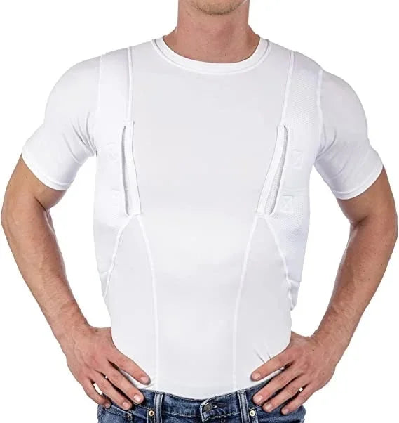 T-Shirt Holster Dissimulé Homme – Port Concealed Carry | Séchage Rapide | 6 Coloris | S à 5XL - BLACKBEARD OUTDOOR INDUSTRIES