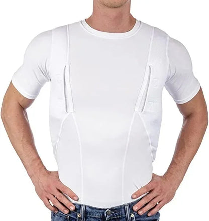 T-Shirt Holster Dissimulé Homme – Port Concealed Carry | Séchage Rapide | 6 Coloris | S à 5XL - BLACKBEARD OUTDOOR INDUSTRIES