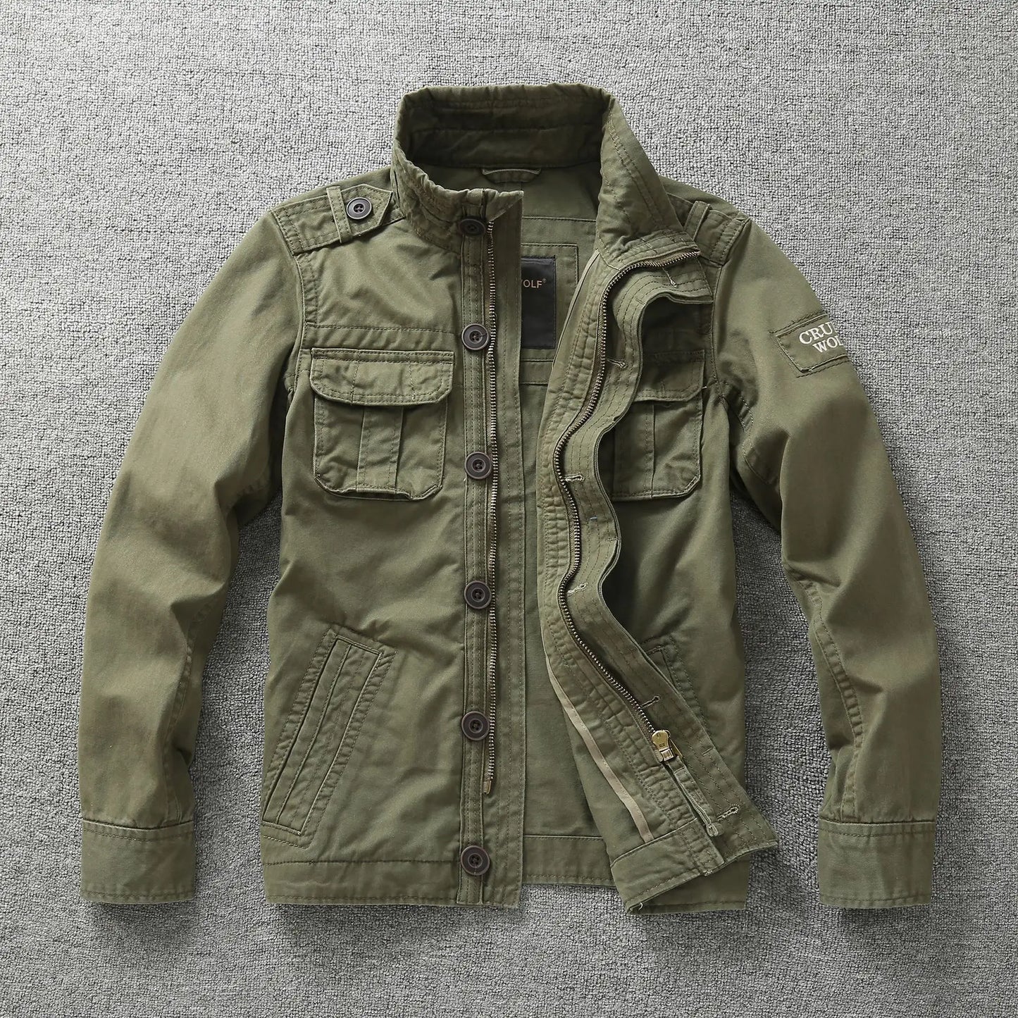 Veste Cargo Militaire Camouflage Homme — Coton Lourd, Col Montant, Multi-Poches | Workwear & Outdoor | S à XXXL - BLACKBEARD OUTDOOR INDUSTRIES
