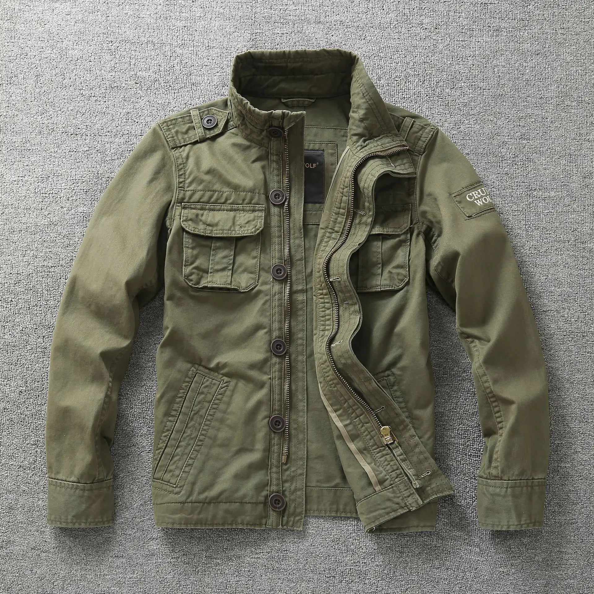 Veste Cargo Militaire Camouflage Homme — Coton Lourd, Col Montant, Multi-Poches | Workwear & Outdoor | S à XXXL - BLACKBEARD OUTDOOR INDUSTRIES