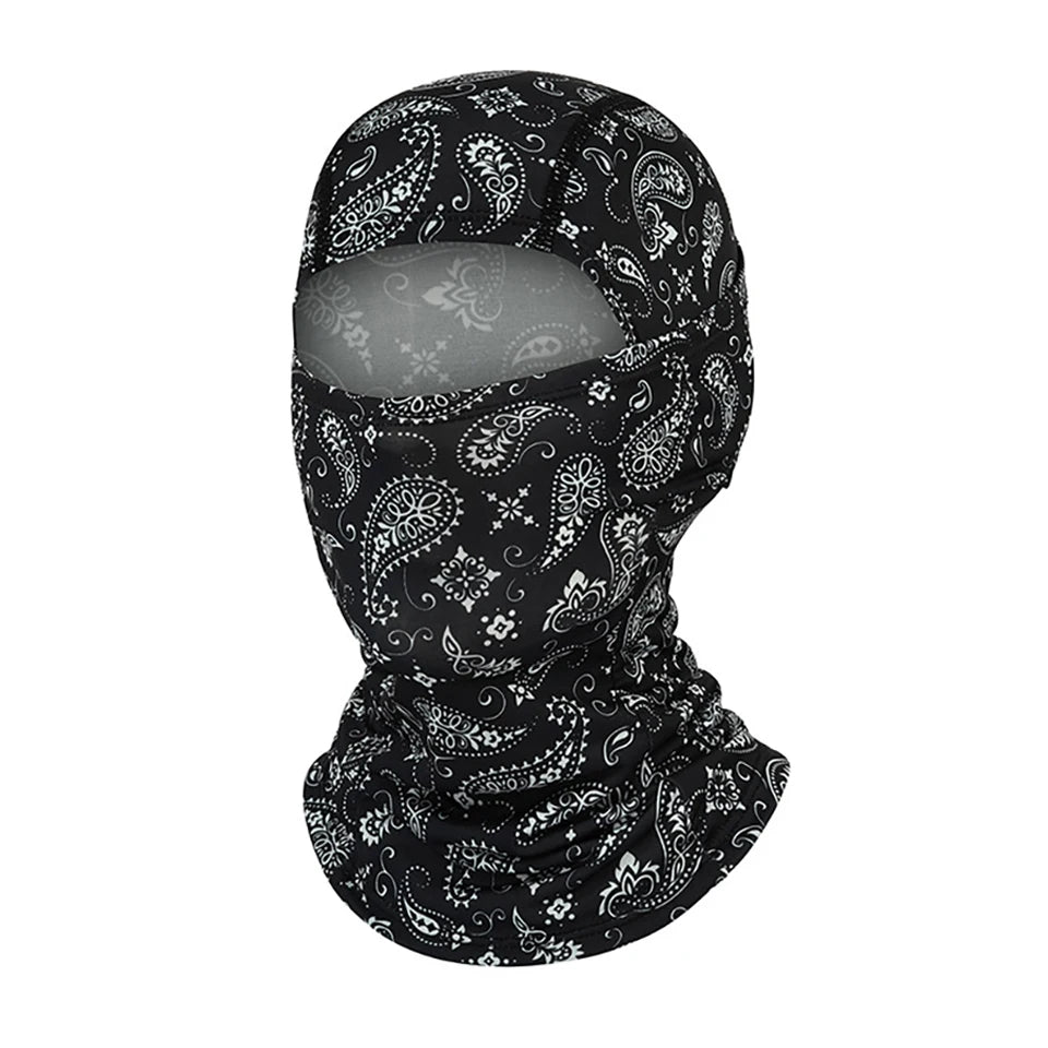 Cagoule anti-UV vélo et moto, masque visage et cou