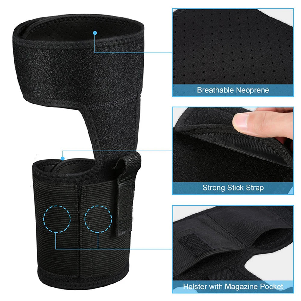 Holster Cheville Tactique – Port Dissimulé Droitier & Gaucher Glock 17/19/43 Nylon