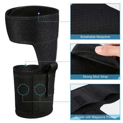 Holster Cheville Tactique – Port Dissimulé Droitier & Gaucher Glock 17/19/43 Nylon