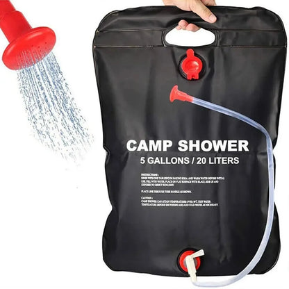 Sac de Douche Solaire 20L – Portable, Pliable, Camping & Randonnée