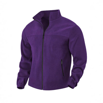 Veste polaire homme zippée à col montant