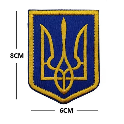 Patch Tactique Ukraine Brodé – Écusson Drapeau Ukrainien, Velcro Hook & Loop
