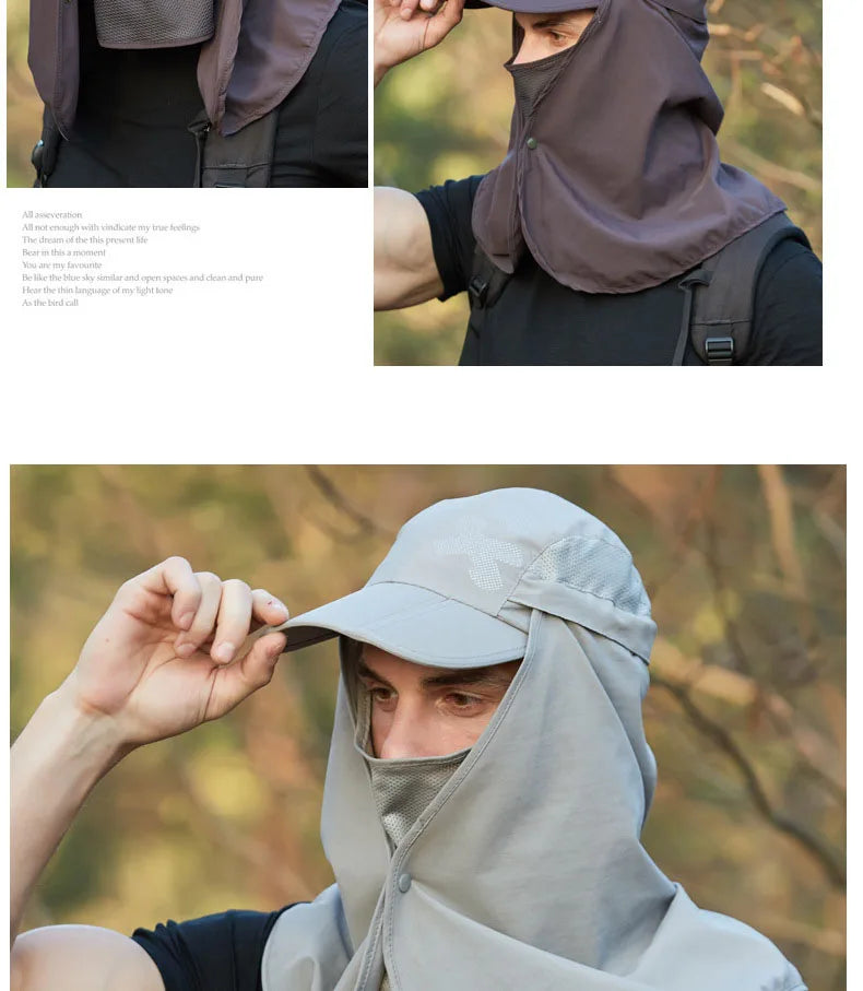 Chapeau de Protection UV d'Été – Casquette Anti-UV avec Protection du Cou et du Visage, Pliable, Séchage Rapide, Imperméable, Idéale pour Randonnée, Pêche et Activités Outdoor - BLACKBEARD OUTDOOR INDUSTRIES