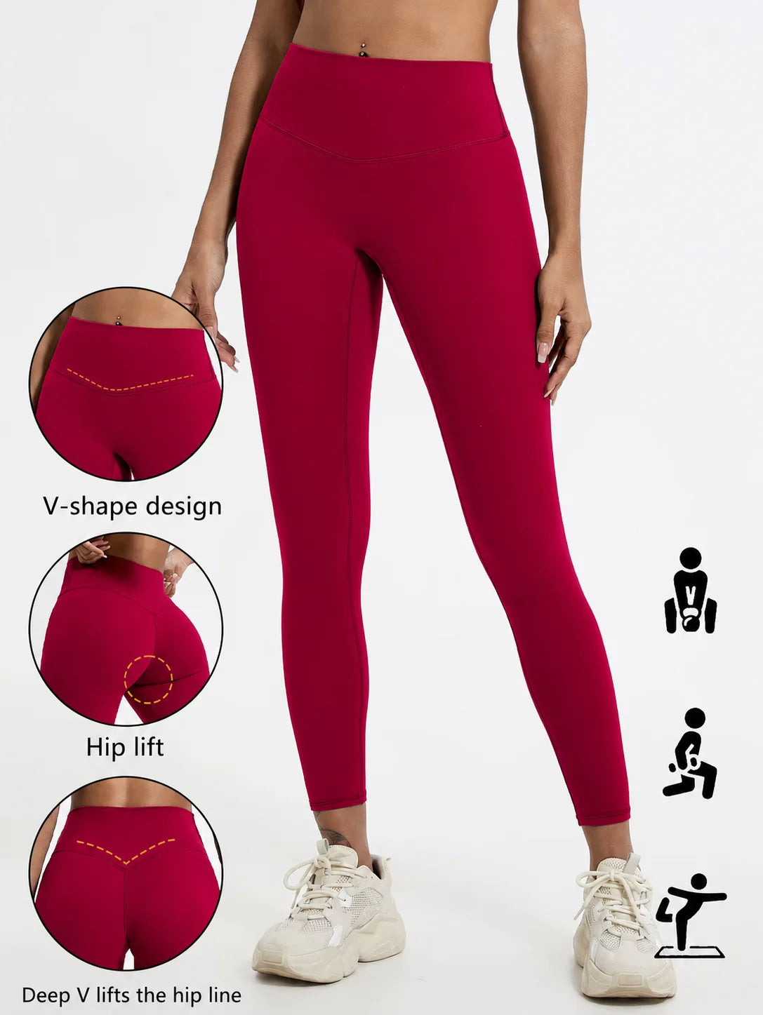 Legging Sport Femme Taille Haute – Gainant, Séchage Rapide, Yoga & Running
