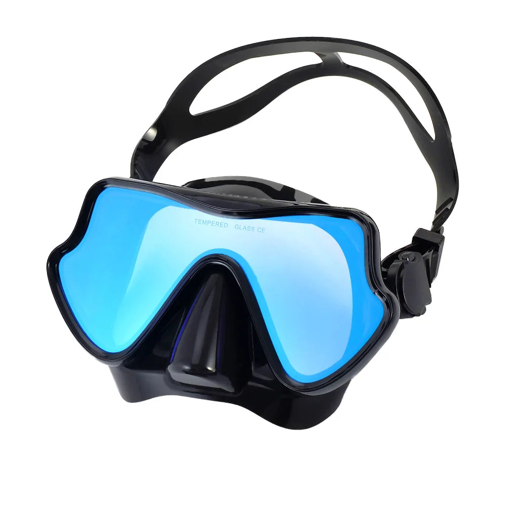 Masque de Plongée Snorkel en Silicone avec Verre Trempé – Large Vue Colorée pour Adultes et Jeunes - BLACKBEARD OUTDOOR INDUSTRIES