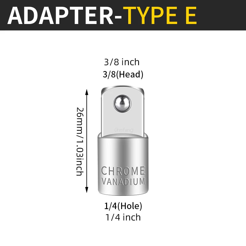 Onnfang Adaptateur Douille Cliquet – 1/2", 3/8", 1/4" CR-V Chrome Vanadium – Outils de Réparation Auto, Vélo, Maison, Garage - BLACKBEARD OUTDOOR INDUSTRIES